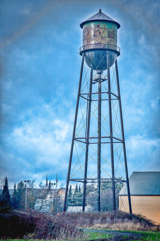 Water Tower Poster featuring the photograph The Water Tower by Judy Wright Lott