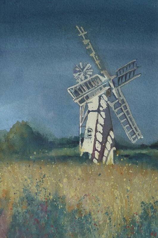 Windmill Poster featuring the painting The Windmill by Lori Ippolito