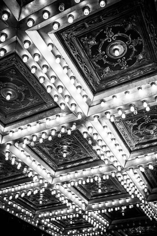 Pattern Poster featuring the photograph Theater Lights by Melinda Ledsome
