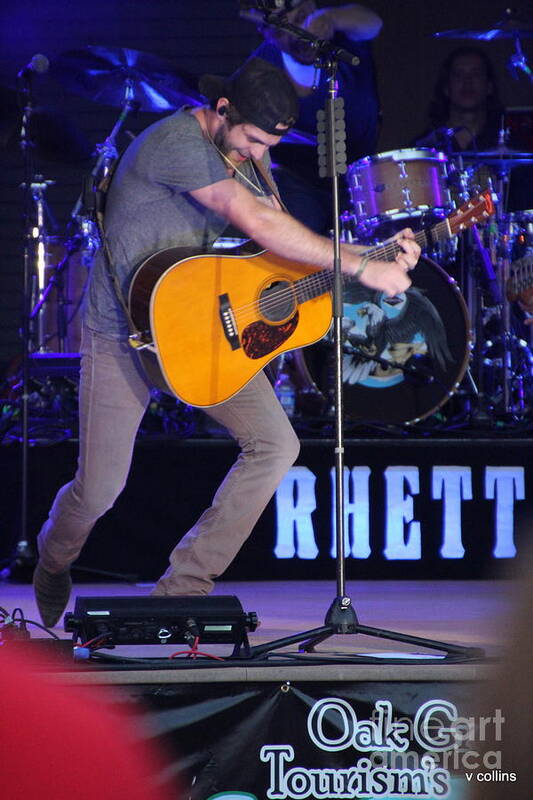 Thomas Rhett Akins Jr Poster featuring the photograph Thomas Rhett Country Music Concert 2014 by Valerie Collins