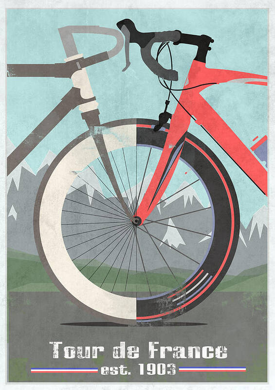 France Poster featuring the digital art Tour De France Bicycle by Andy Scullion