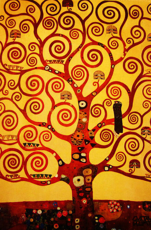 Klimt Poster featuring the painting Tree Life by Celestial Images