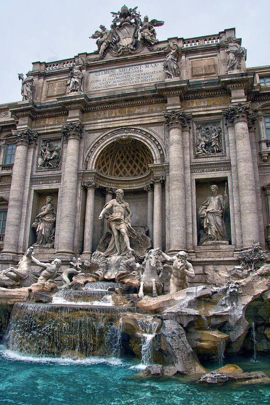 Trevi Fountain Poster featuring the photograph Trevi Fountain by Mitch Cat