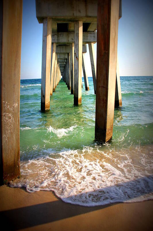 Sea Poster featuring the photograph Under the Pier Series 6 of 8 by May Photography