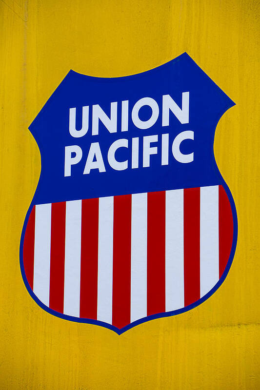 Union Pacific Poster featuring the photograph Union Pacific raolroad sign by Garry Gay