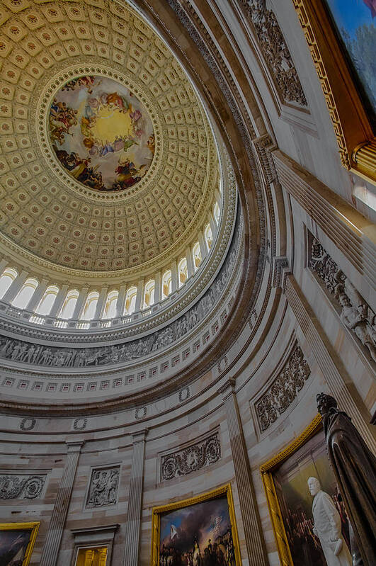 America Poster featuring the photograph Unites States Capitol Rotunda by Susan Candelario
