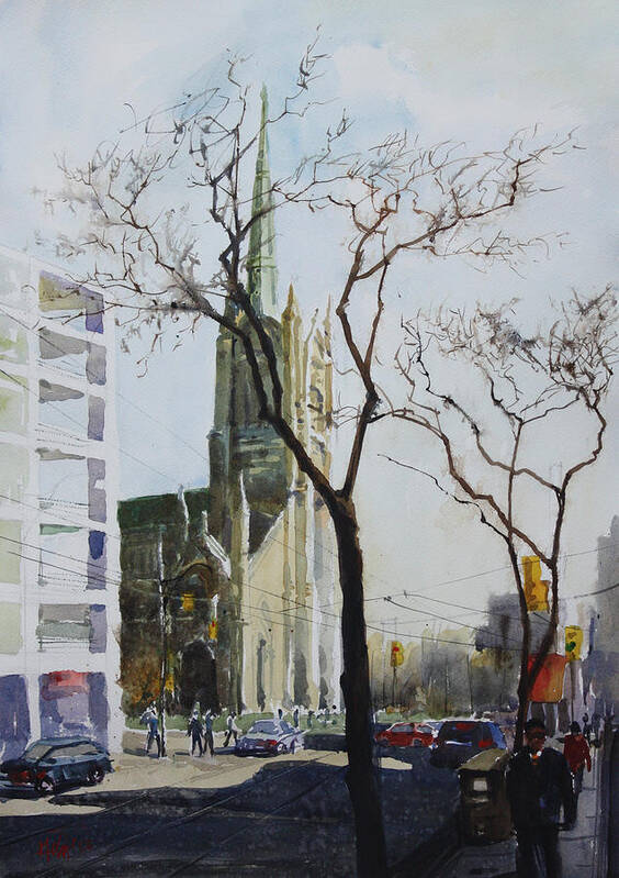 Landscape Poster featuring the painting Urban_3 by Helal Uddin