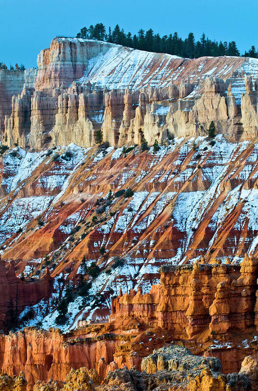 Bryce Canyon National Park Poster featuring the photograph USA, Utah Snowy Hoodoo Formations by Jaynes Gallery