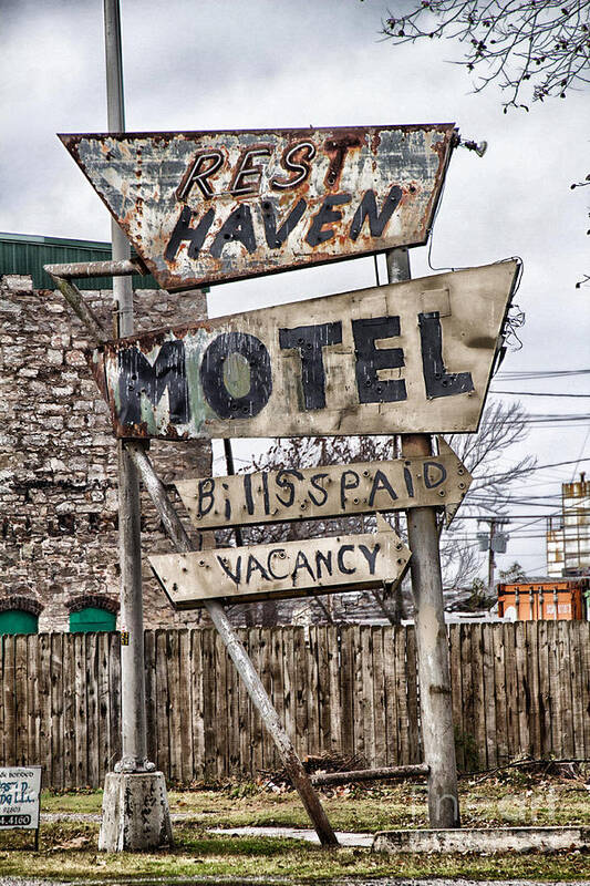 Motels Poster featuring the photograph Vacancy by Jim McCain