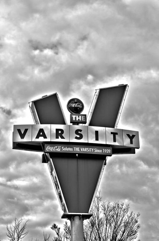 Varsity Poster featuring the photograph Varsity Black and White by A R Williams