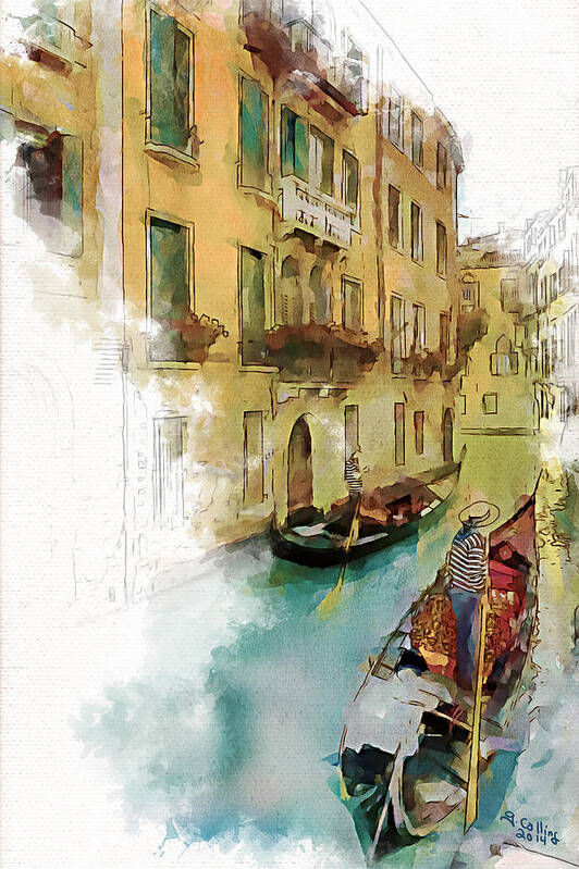 Venice Poster featuring the painting Venice 1 by Greg Collins