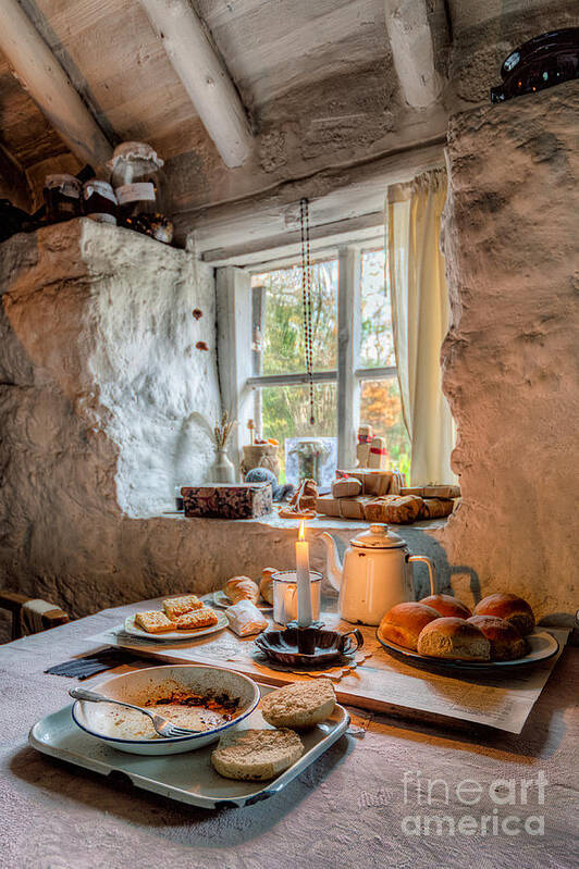 British Poster featuring the photograph Victorian Cottage Breakfast v.2 by Adrian Evans