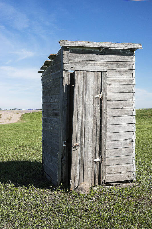 Outhouse Poster featuring the photograph Vintage Country One-room School Outhouse by Donald Erickson