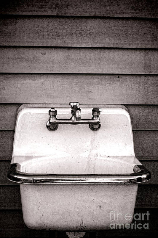 Vintage Poster featuring the photograph Vintage Sink by Olivier Le Queinec
