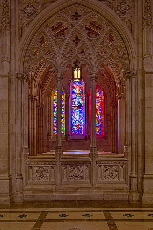 Washington Cathedral Poster featuring the photograph Washington National Cathedral Colors by Susan Candelario