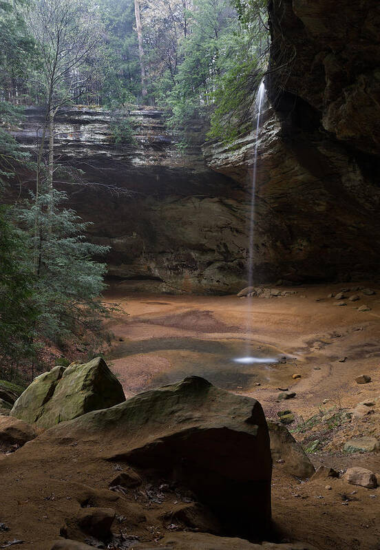 Water Poster featuring the photograph Waterfall At Ash Cave by Dale Kincaid