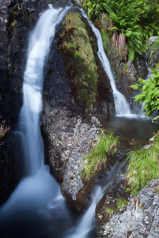 Glen Etive Poster featuring the photograph Waterfall Glen Etive by Nick Atkin