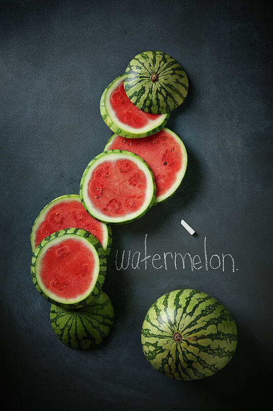 Freshness Poster featuring the photograph Watermelon Slices by Lew Robertson
