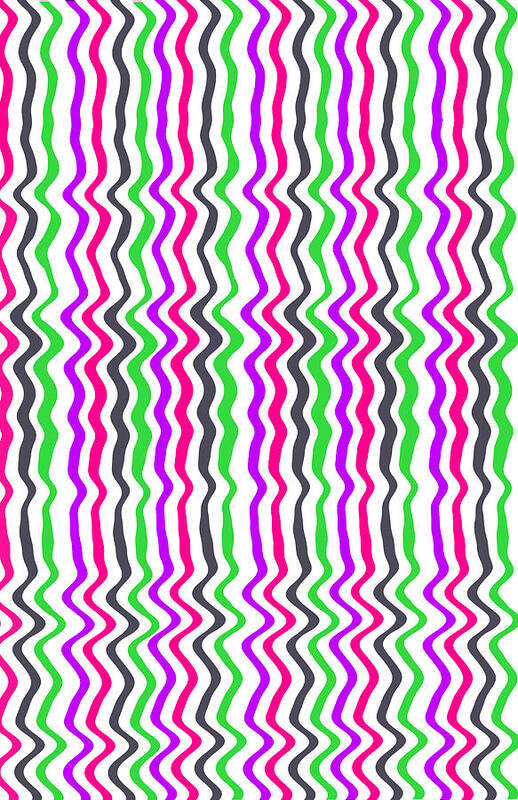 Digital Poster featuring the digital art Wavy Stripe by Louisa Hereford