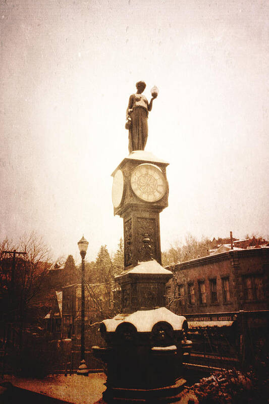 Colorado Poster featuring the photograph Wheeler Town Clock by Steven Taylor