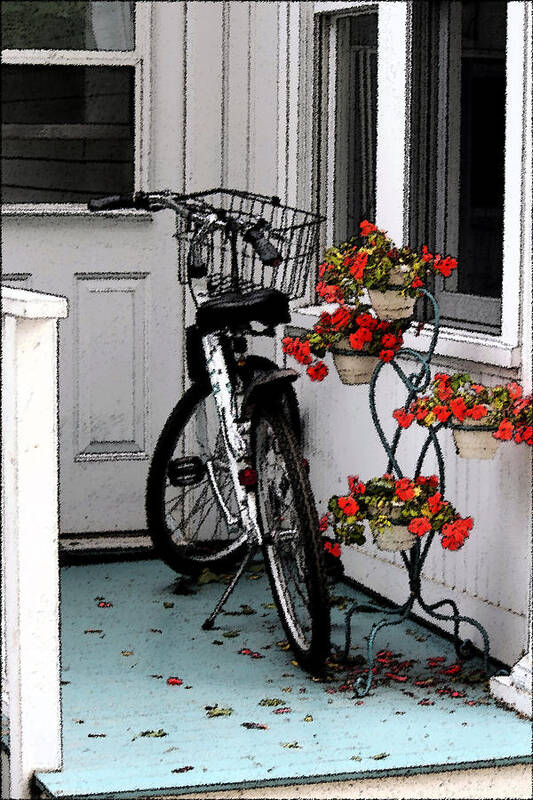 Bicycle Poster featuring the photograph Wheels and Flowers by Jackson Pearson