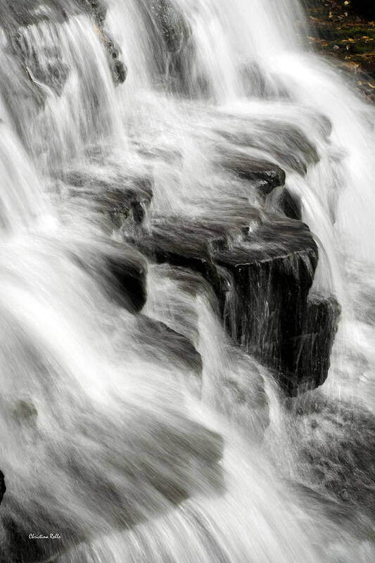 Waterfall Poster featuring the photograph Abstract Waterfall by Christina Rollo