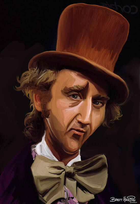 Willy Poster featuring the painting Willy Wonka by Brett Hardin