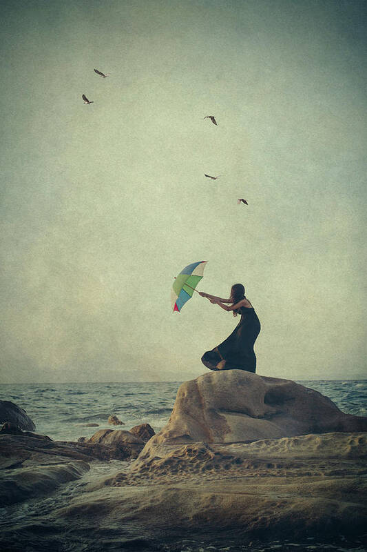 Umbrella Poster featuring the photograph Wind Catcher by Svetlana Bekyarova