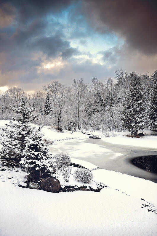 Winter Wonderland Picture Poster featuring the photograph Winter Solace by Gwen Gibson