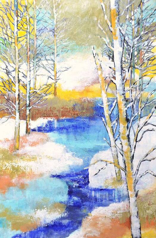 Snow Poster featuring the painting Winter Wonderland by Betty M M Wong