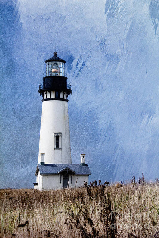  Lighthouse Poster featuring the photograph Yaquina lighthouse by Elena Nosyreva