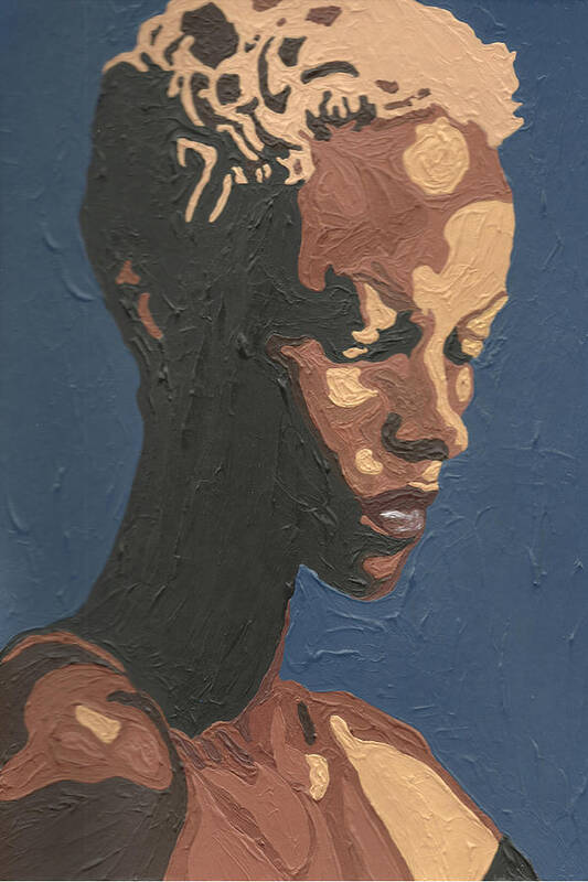 Yasmin Warsame Poster featuring the painting Yasmin Warsame by Rachel Natalie Rawlins