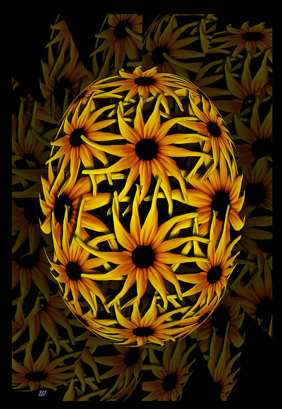 Yellow Sunflower Seed Poster featuring the photograph Yellow Sunflower Seed by Barbara St Jean