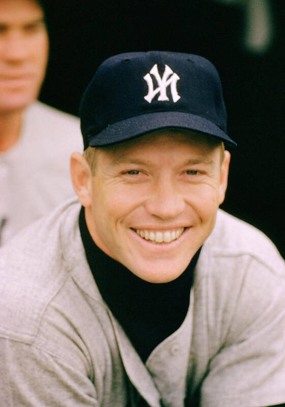 Marvin Newman Poster featuring the photograph Mickey Mantle Smile #1 by Retro Images Archive