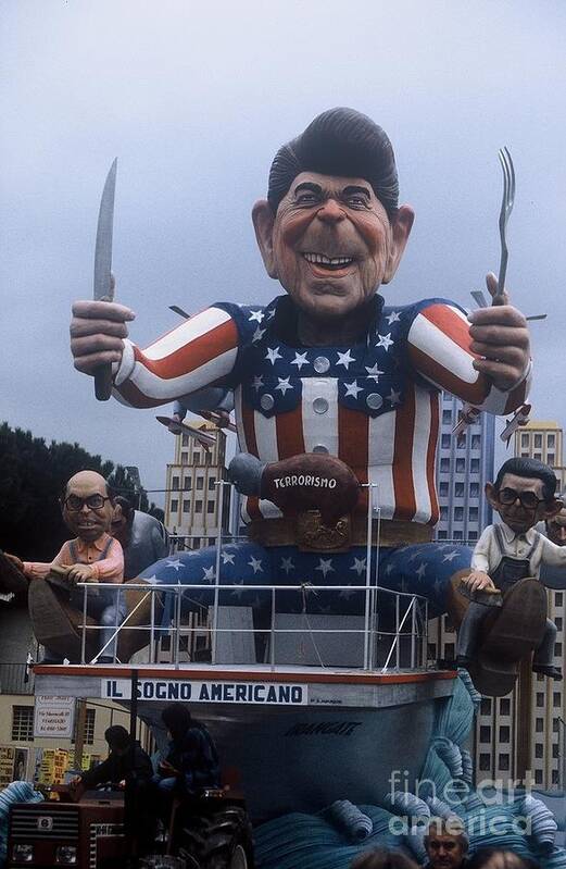 Ronald Reagan Float Poster featuring the photograph Carnevale by Dean Robinson