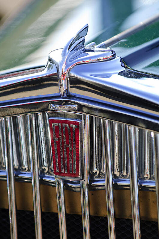 1933 Fiat Balilla Poster featuring the photograph 1933 Fiat Balilla Hood Ornament by Jill Reger