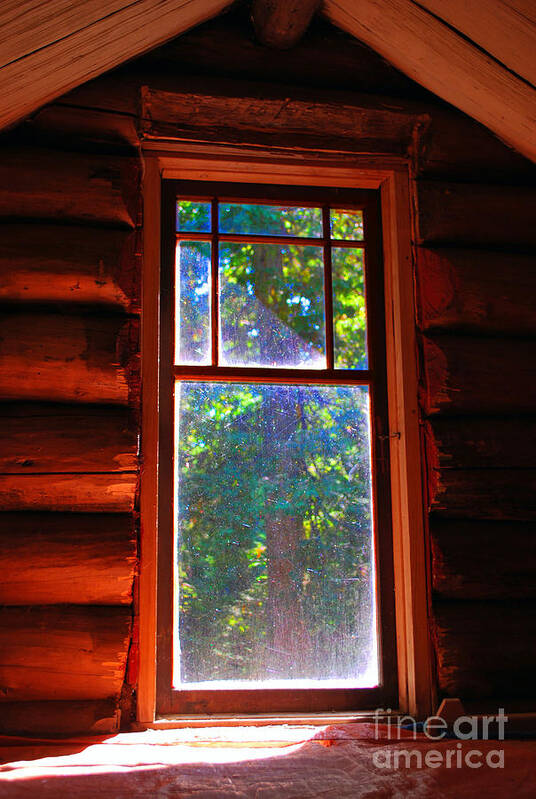 Log Cabin Poster featuring the photograph Cabin Window #1 by Bill Thomson