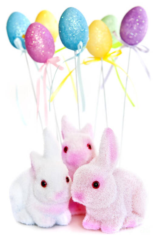 Easter Poster featuring the photograph Easter bunny toys 1 by Elena Elisseeva