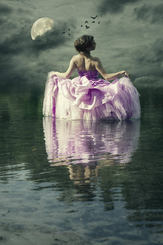 Female Poster featuring the photograph Lady In The Lake #1 by Joana Kruse