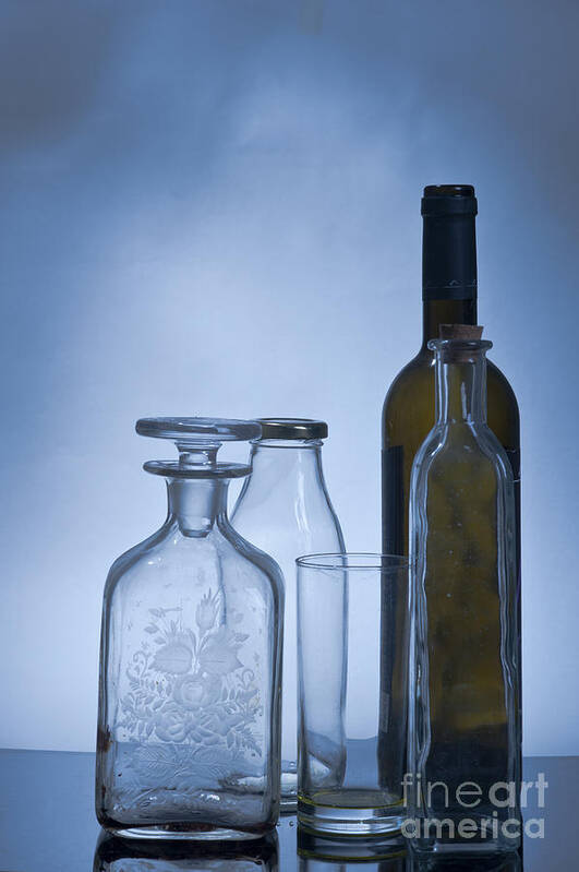 Assortment Poster featuring the photograph Still life of bottles #1 by Ilan Amihai
