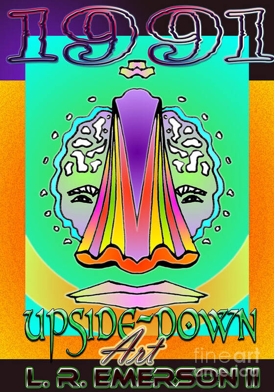 L. R. Emerson Ii Poster featuring the pastel 1991 Upside Down Art by L R Emerson II