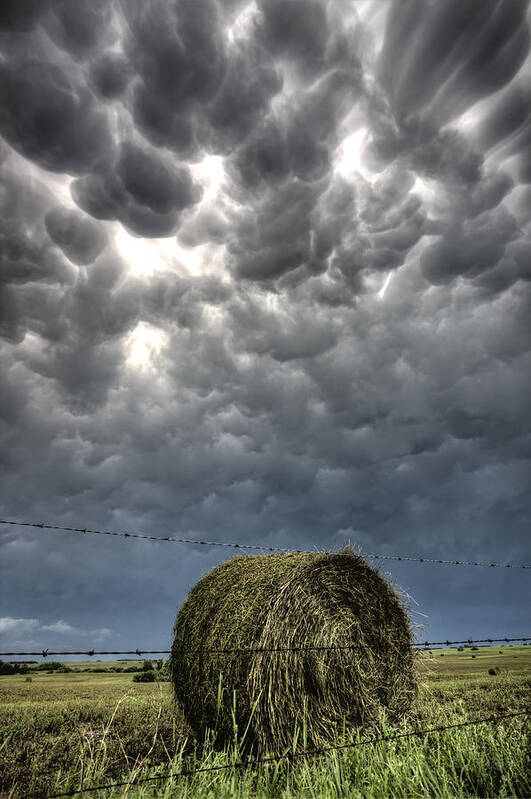 Storm Poster featuring the photograph Storm Clouds Saskatchewan #49 by Mark Duffy