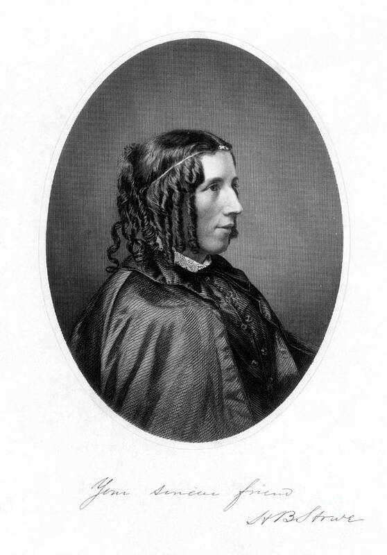 1853 Poster featuring the photograph Harriet Beecher Stowe #5 by Granger