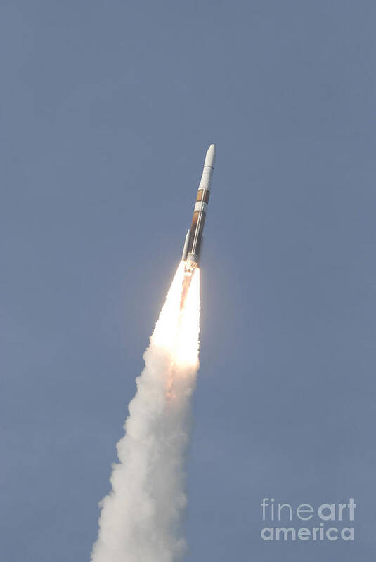 Florida Poster featuring the photograph A Delta Iv Rocket Roars Into The Sky by Stocktrek Images