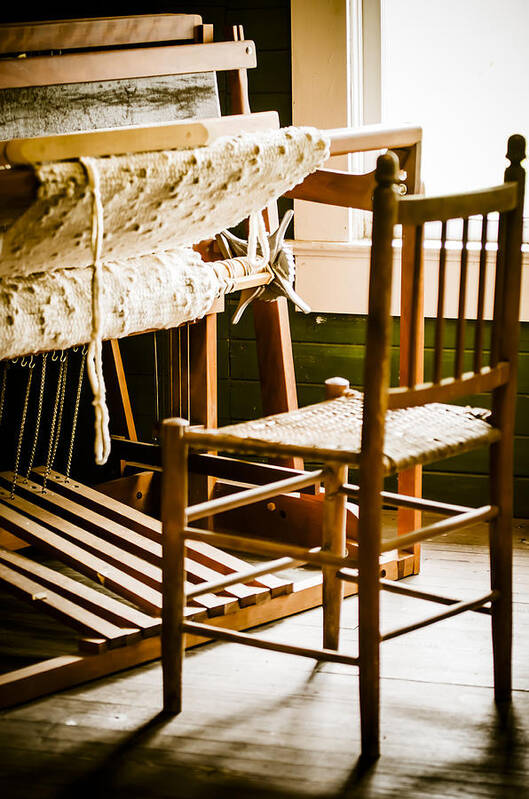 Chair Poster featuring the photograph A Loom For Grandma by Carolyn Marshall