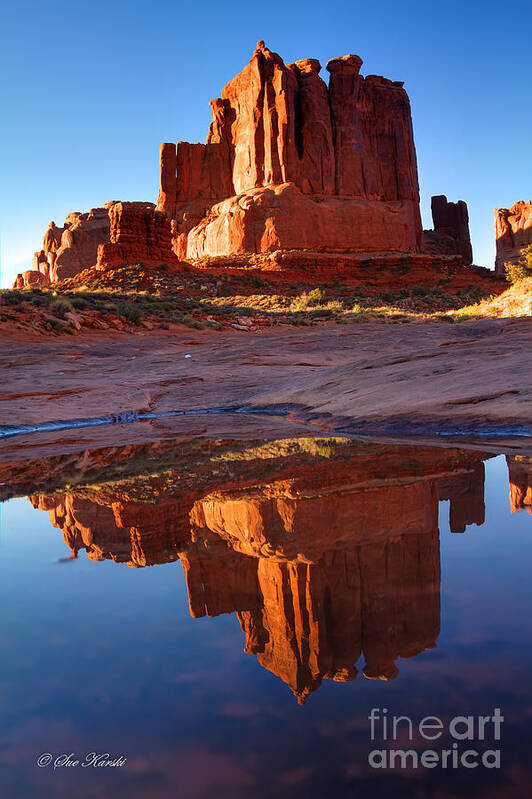 Arches National Park Poster featuring the photograph Arches Reflections by Sue Karski