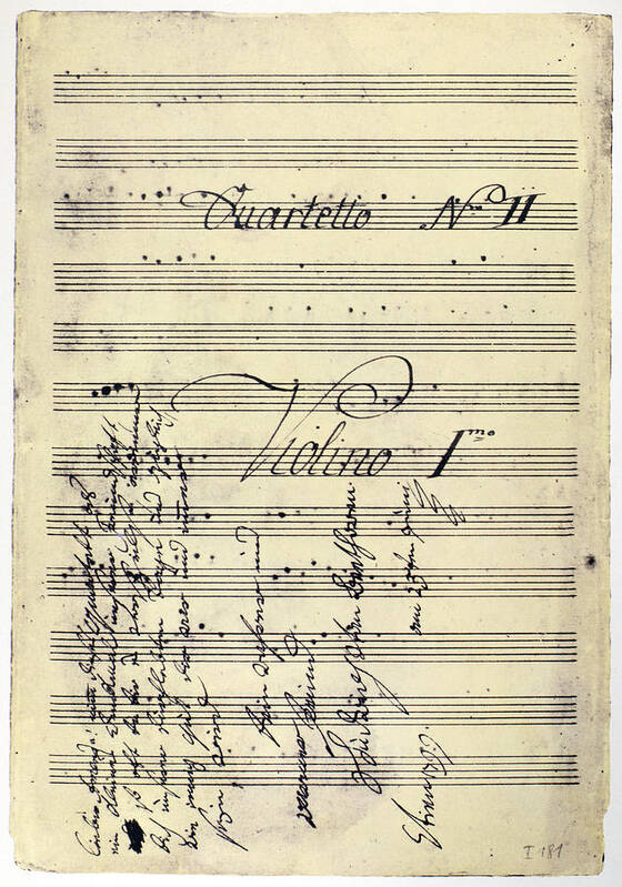 1799 Poster featuring the photograph Beethoven Manuscript, 1799 by Granger
