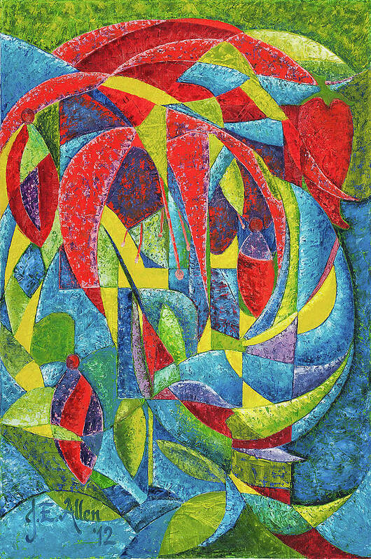 Dr Joe Allen Artwork Poster featuring the painting Colibri by Joseph Allen