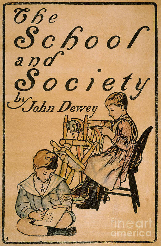 1899 Poster featuring the photograph Dewey: School & Society by Granger