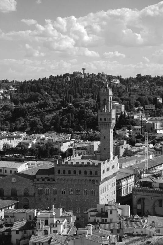 Florence Poster featuring the photograph Florence - Black and White by Dany Lison